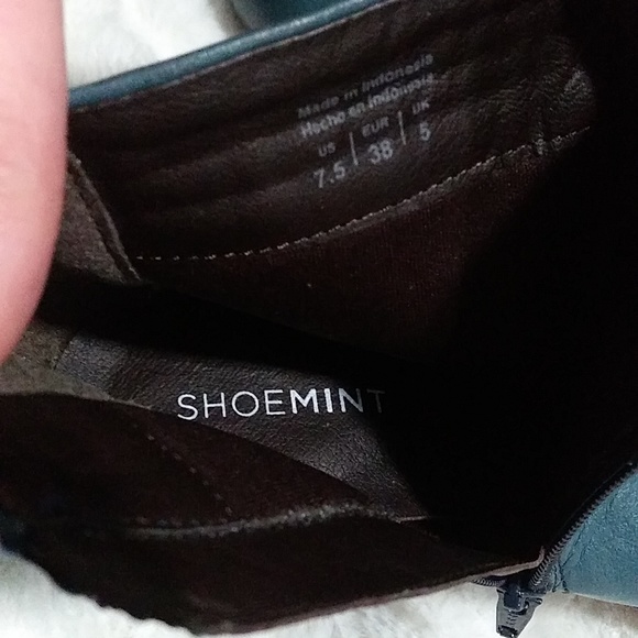 Shoemint ankle boots teal sz 7.5 - Picture 4 of 4